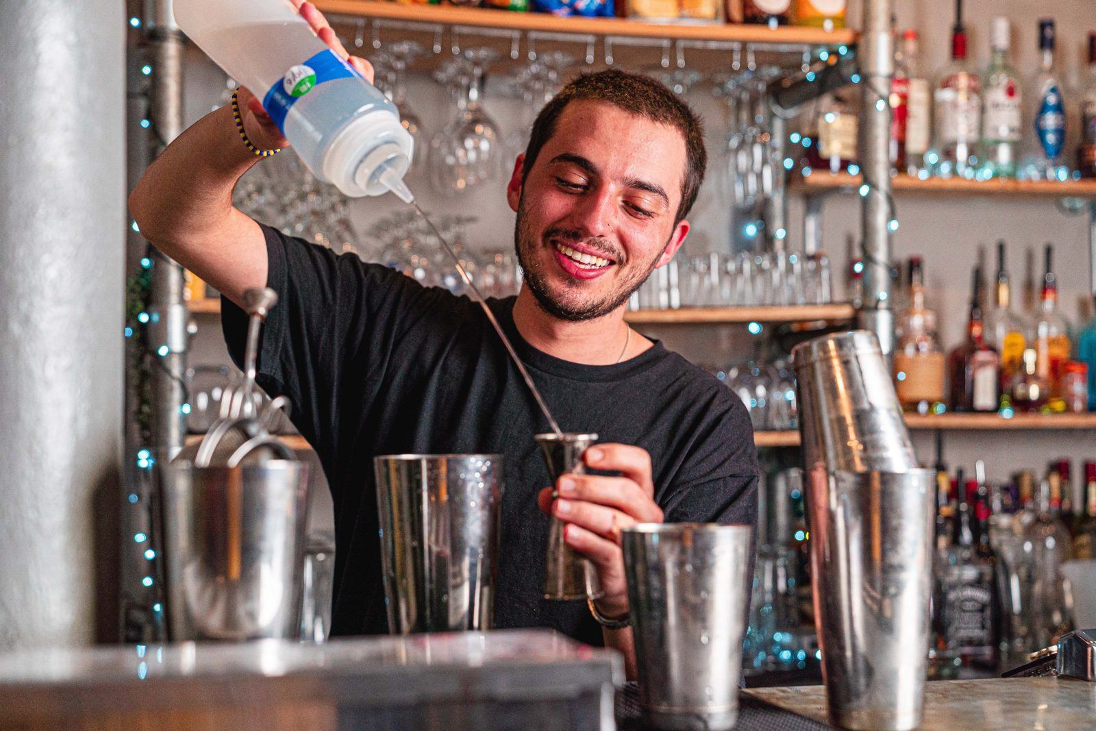 Chakalaka bartender shaking a cocktail