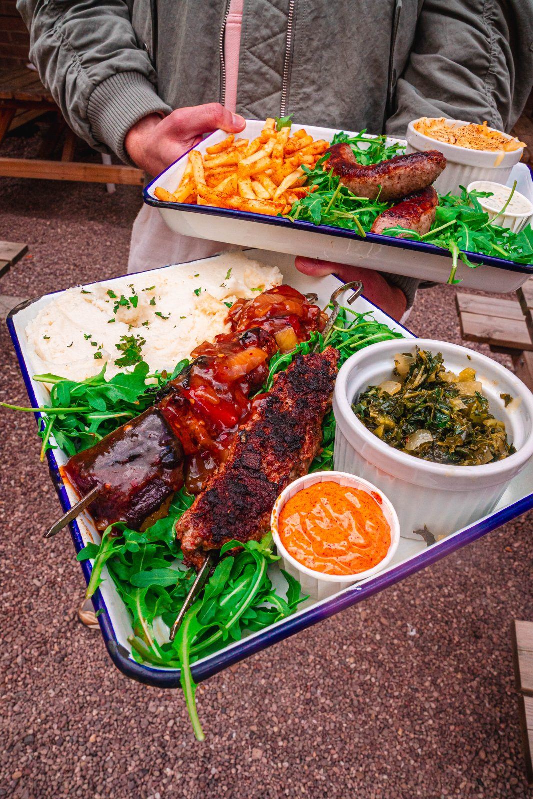 Two loaded Saffa trays